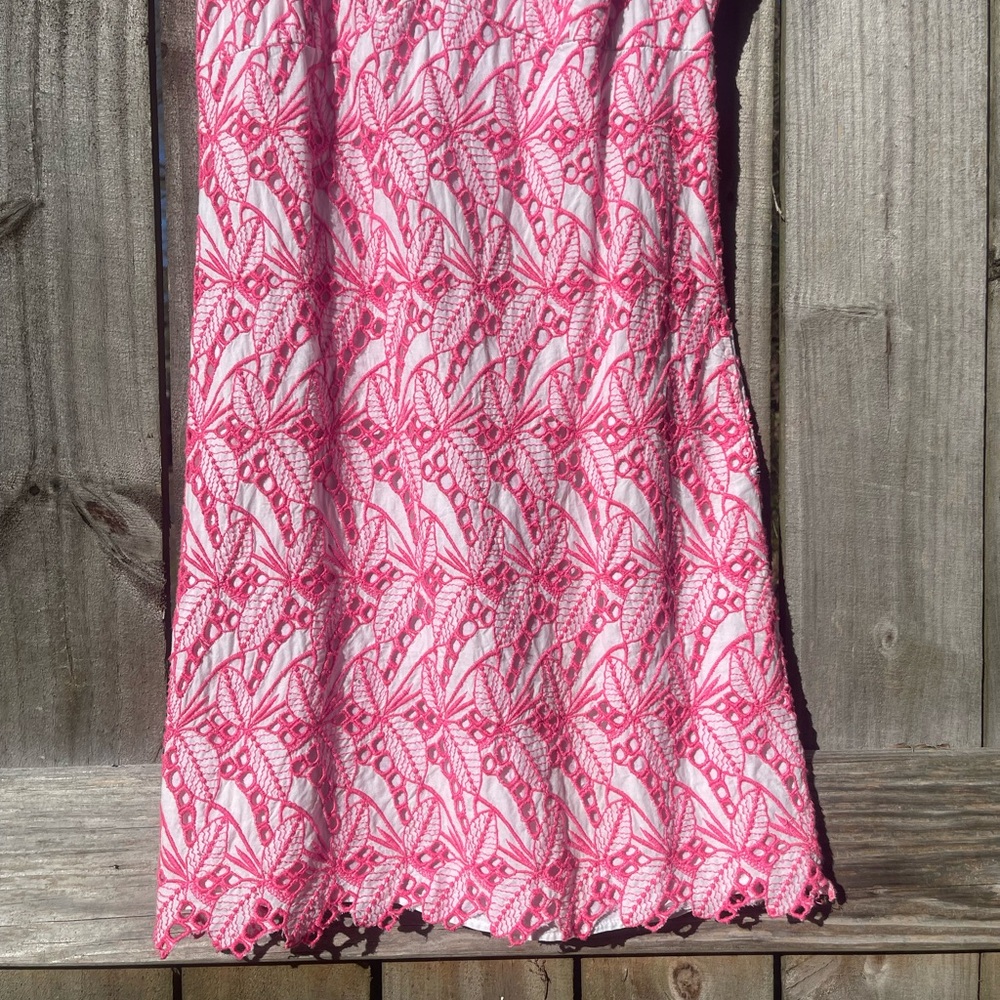 Crown & Ivy Embroidered Pink and White Floral Mini Dress Size 12 - Picture 3 of 10